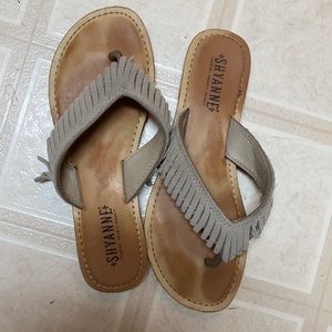 Fringe sandals/ flip flops